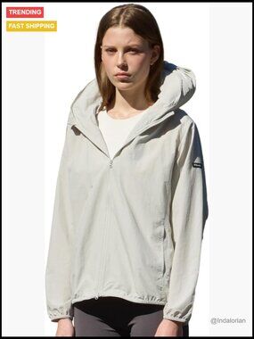 Full Zip Hoodie with Inflatable Travel Pillow, 100% Nylon, Relaxed Fit